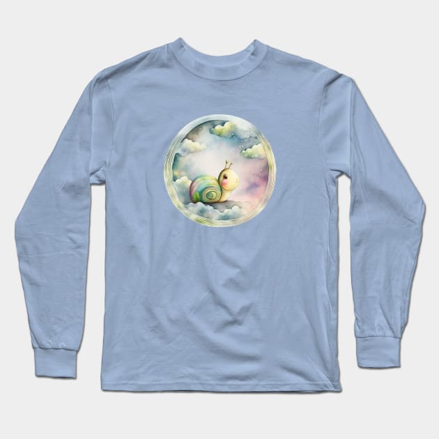 Cute snail, cartoon character Long Sleeve T-Shirt by NATLEX